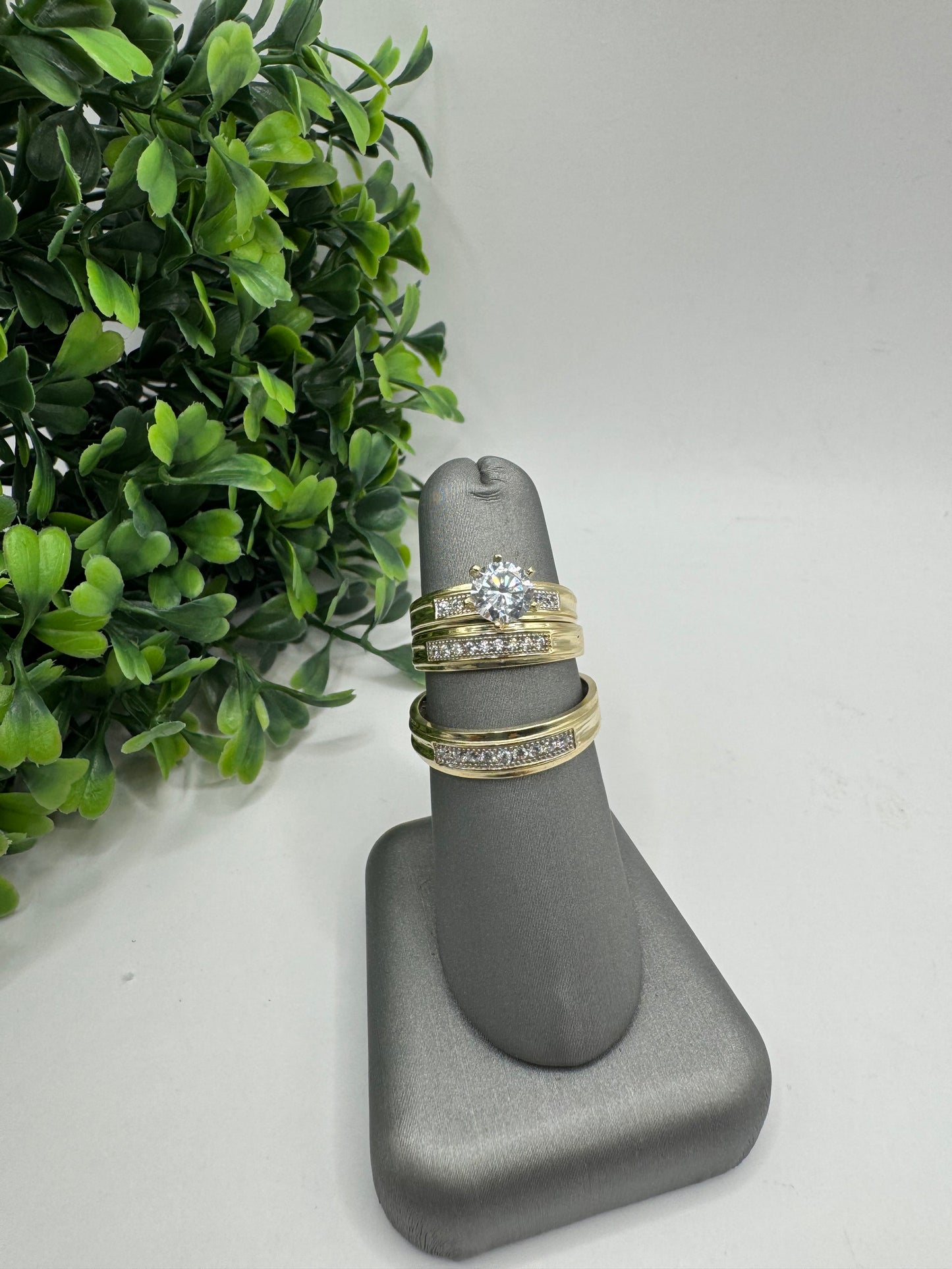 Anillos trio de matrimonio